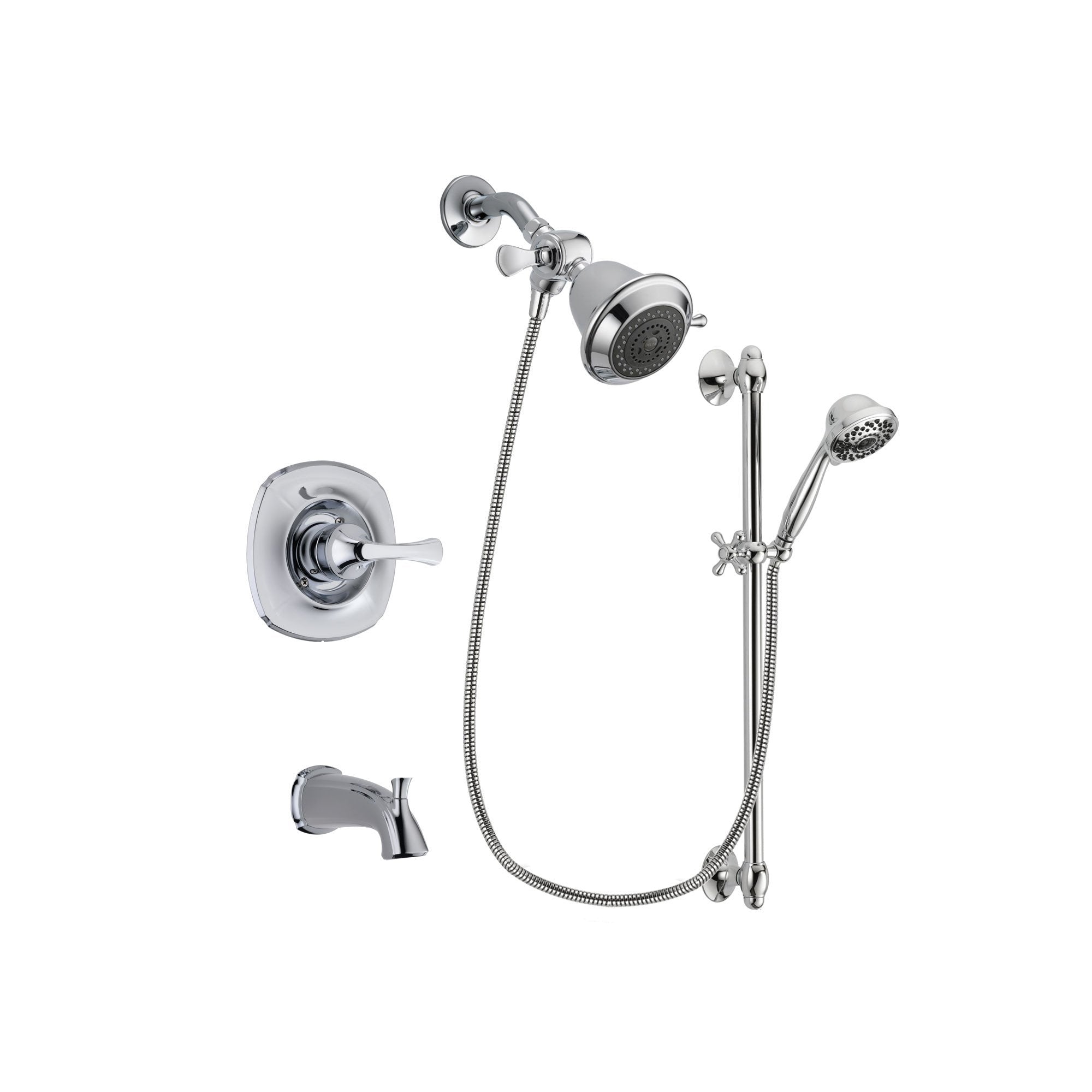 Delta Addison Chrome 3-Handle Tub and Shower Faucet System with Hand Shower DSP0577V - Perfect for Bathroom Renovation and Modern Home Spa Experience