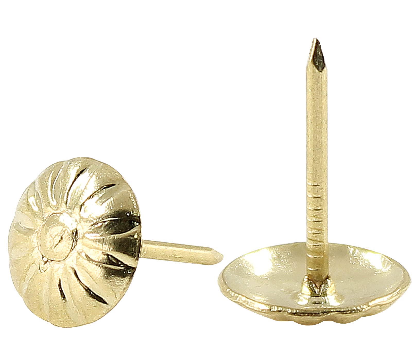 200 PCS Antique Gold Daisy Upholstery Tacks - 7/16