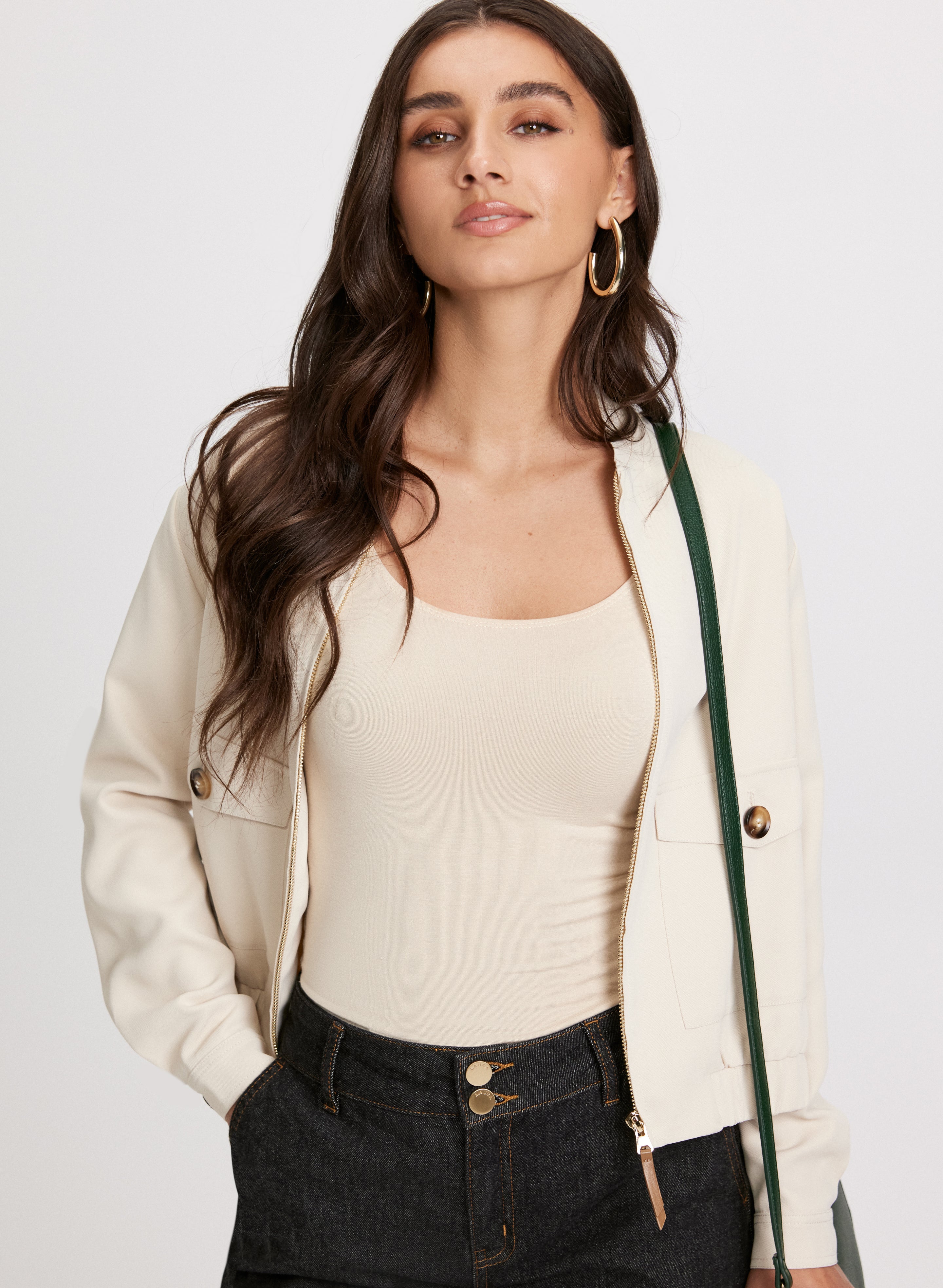 Men's Flap Pocket Bomber Jacket - Lightweight Casual Outerwear for Streetwear & Urban Fashion | Perfect for Fall, Winter & Spring Seasons