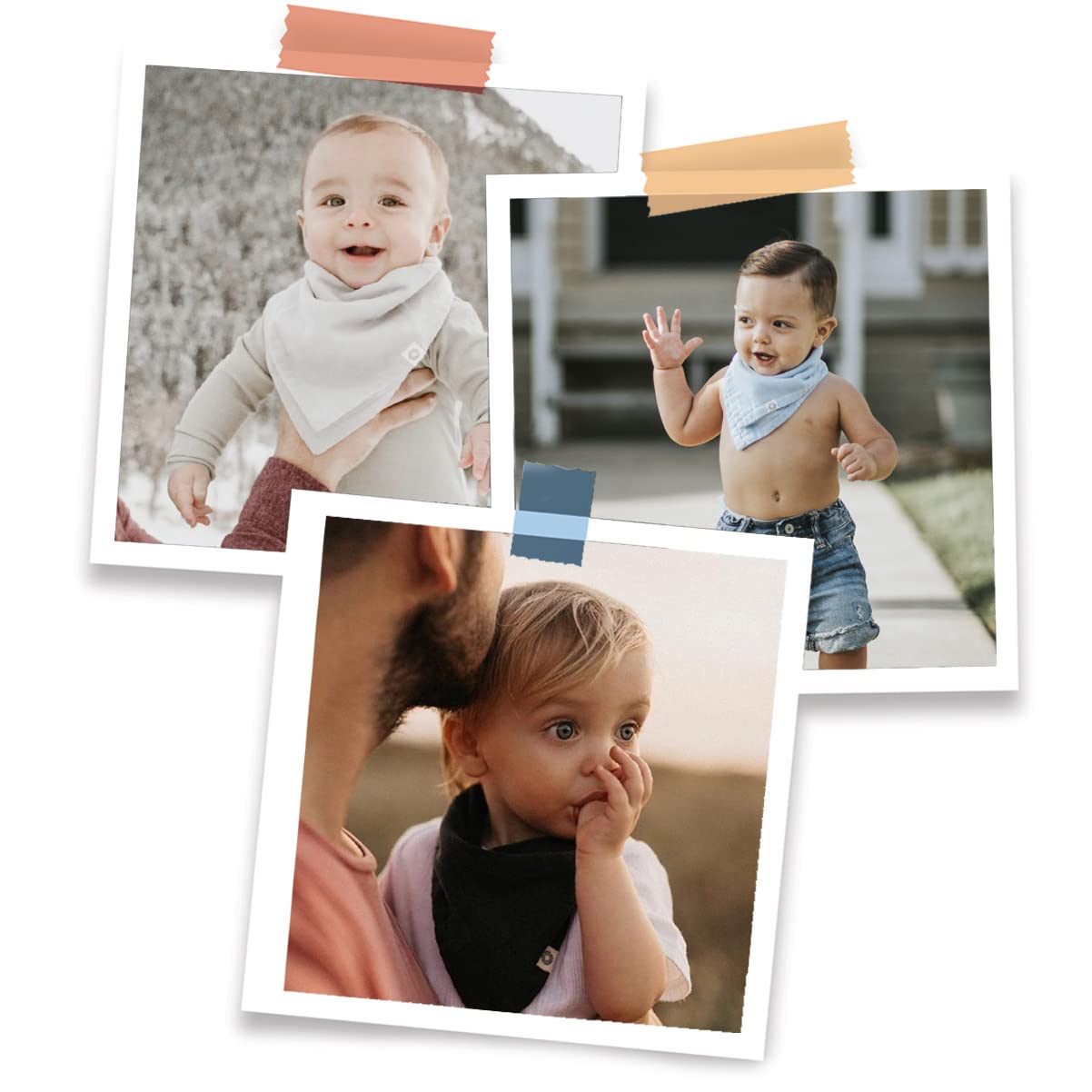Premium Organic Baby Bandana Bibs - Soft 100% Cotton for Feeding & Play