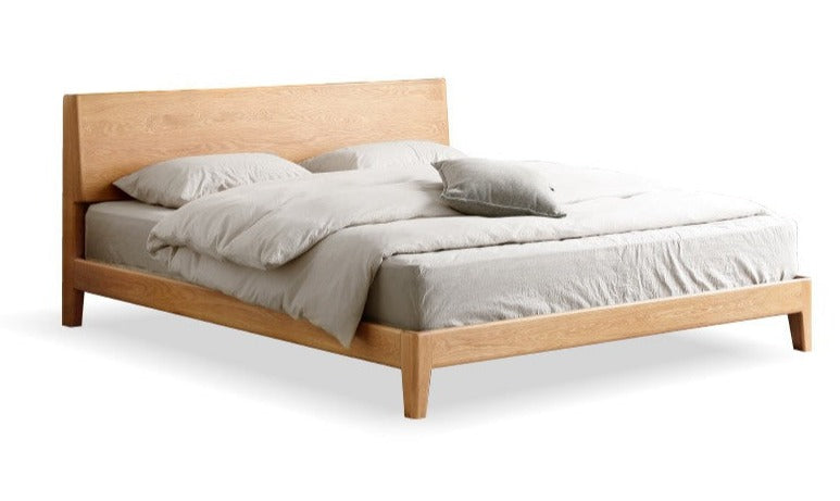 Solid Oak Wood LED Bed Frame with Built-in Lighting - Perfect for Modern Bedrooms, Guest Rooms, and Cozy Home Decor