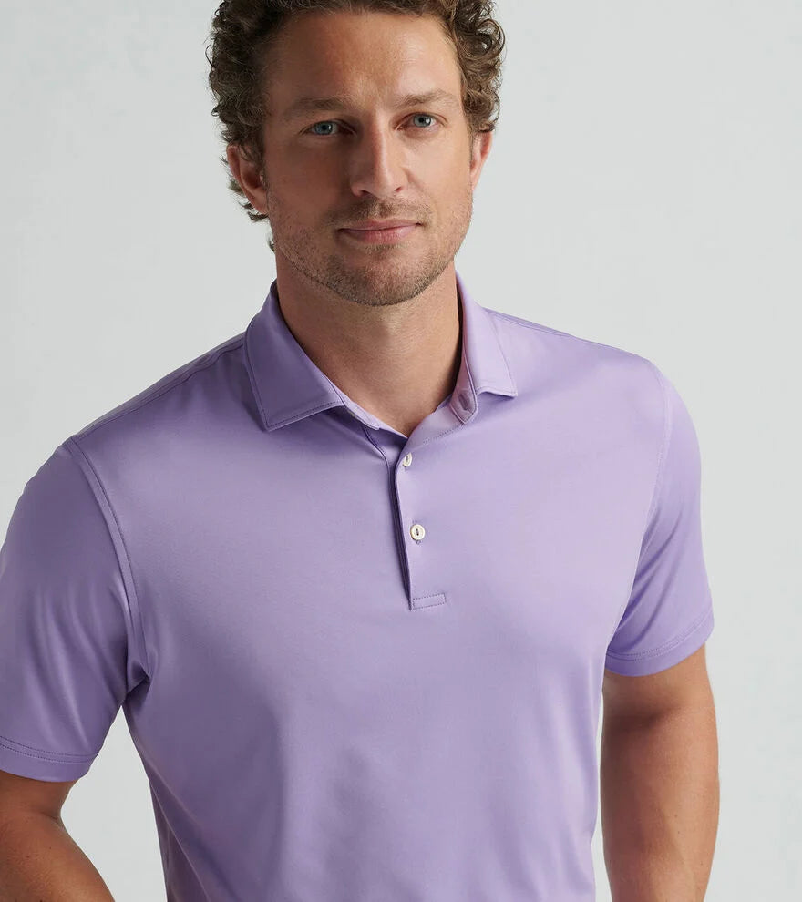 Peter Millar Men's Solid Performance Jersey Polo Shirt - Ultra Violet - Moisture-Wicking Golf & Casual Wear for Men