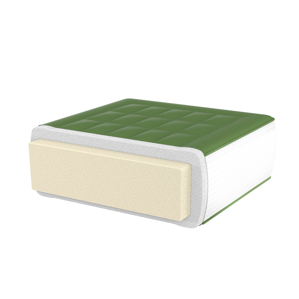 MAXYOYO 6-Inch Extra Thick Japanese Floor Futon Mattress - Premium Diamond Quilting Design for Bedroom, Guest Room & Small Spaces - Green (Queen Size) | Ideal for Apartments, Dorms, Sleepovers & Minimalist Living