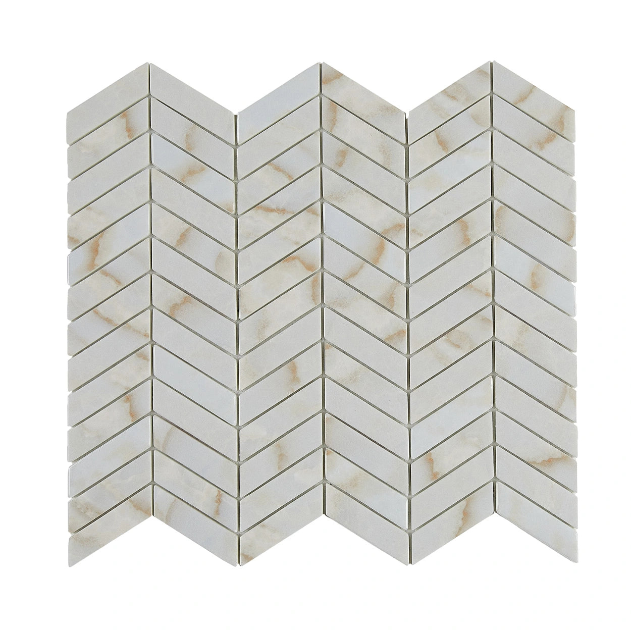 Blended Elegance Glass Mosaics Tiles - Chevron, Triangle, Pebble Shapes for Stunning Home Decor | Perfect for Backsplash, Bathroom & Kitchen Wall Designs