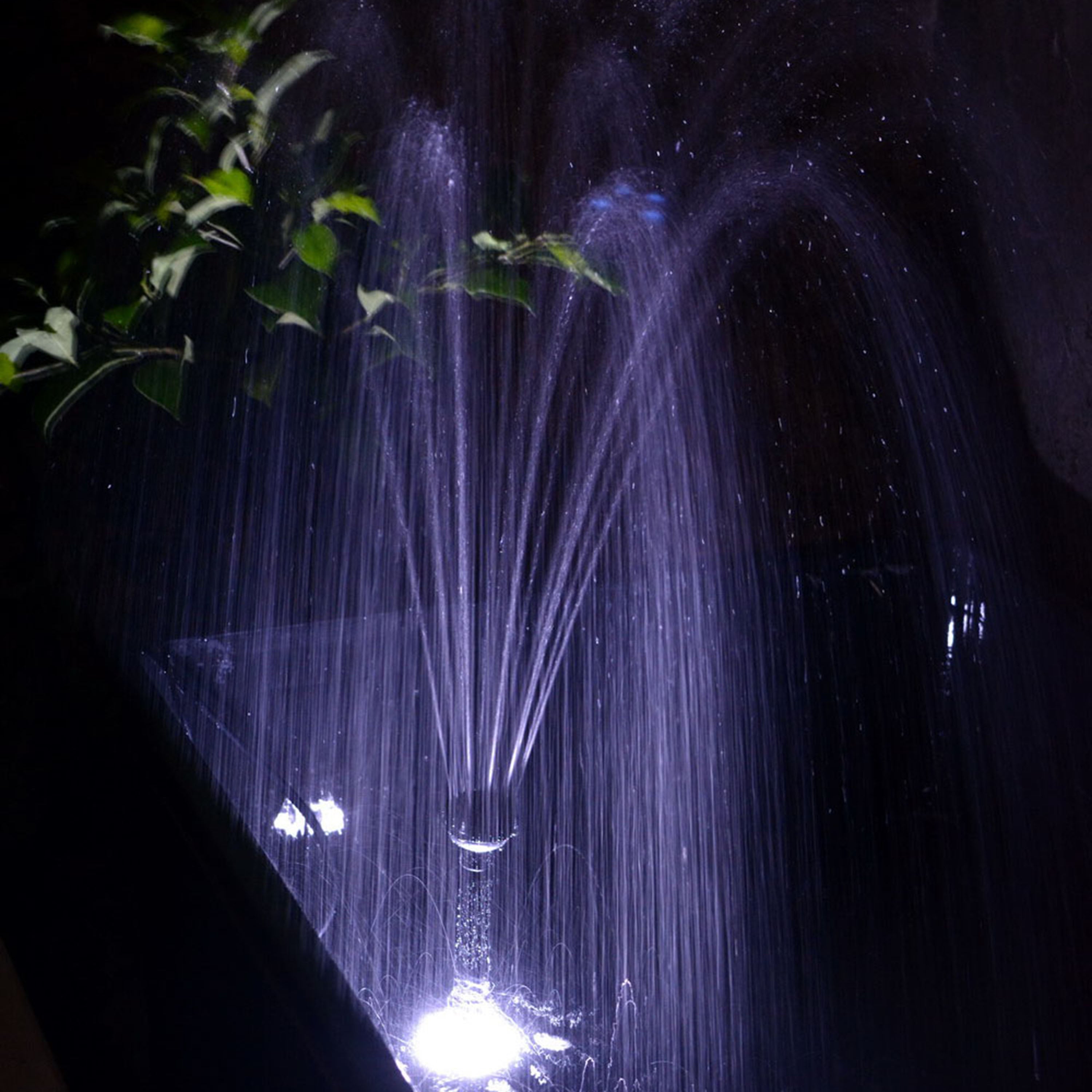 Sunnydaze Solar Fountain Pump Kit with Battery Pack & LED Light - 132 GPH Flow Rate, 56 ft Lift Height - Perfect for Garden Ponds, Birdbaths, and Outdoor Water Features