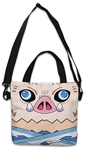 Tomioka Anime Shopping Bag - Black Canvas Shoulder Bag for Girls, One Strap Handbag, Perfect for Cosplay, Conventions & Everyday Use