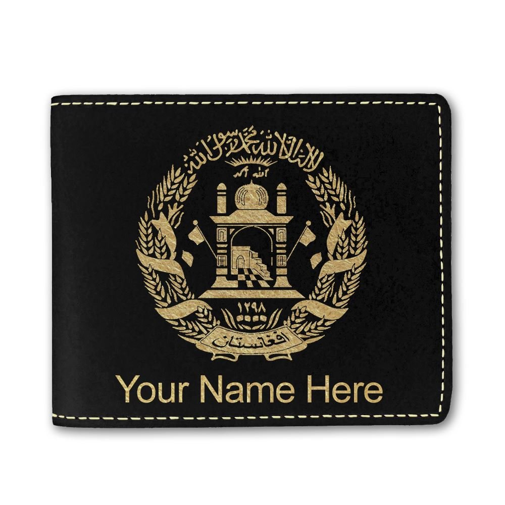 Custom Engraved Faux Leather Wallet with Afghanistan Flag Design - Perfect for Travel, Gifts & Everyday Use