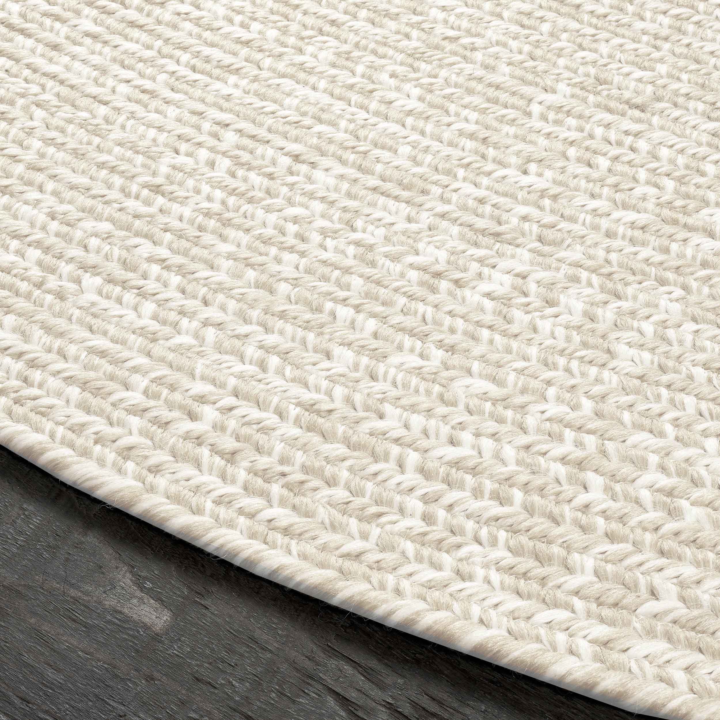 Reversible Braided Area Rug - 2-Tone Indoor/Outdoor Rug for Living Room, Bedroom, Patio & Deck - Non-Slip Durable Floor Mat for Home Decor