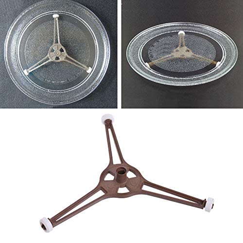 24.5cm Microwave Oven Triangle Glass Tray - Durable Flat Plate for Microwave Parts Replacement | Perfect for Heating Food, Defrosting & Microwave Cooking Accessories