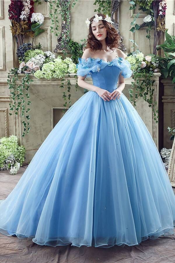Elegant Off-The-Shoulder Royal Blue A-Line Tulle Prom Dress for Formal Parties & Special Occasions - Perfect for Homecoming, Quinceañera & Evening Galas (Style J4635)