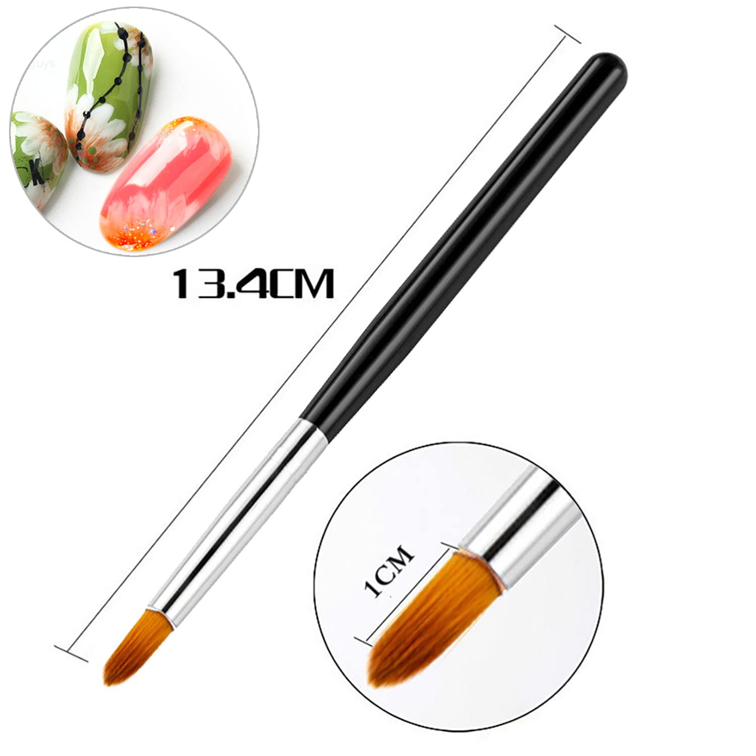 **DANNEASY 6Pcs Nail Brush Set - Acrylic Nail Art Brush, Ombre Brush, Oblique Head French Tips Brush, Nail Painting Pen & Gradient Brushes for Professional Nail Design | Perfect for Salon, DIY Manicure & Nail Art Enthusiasts**