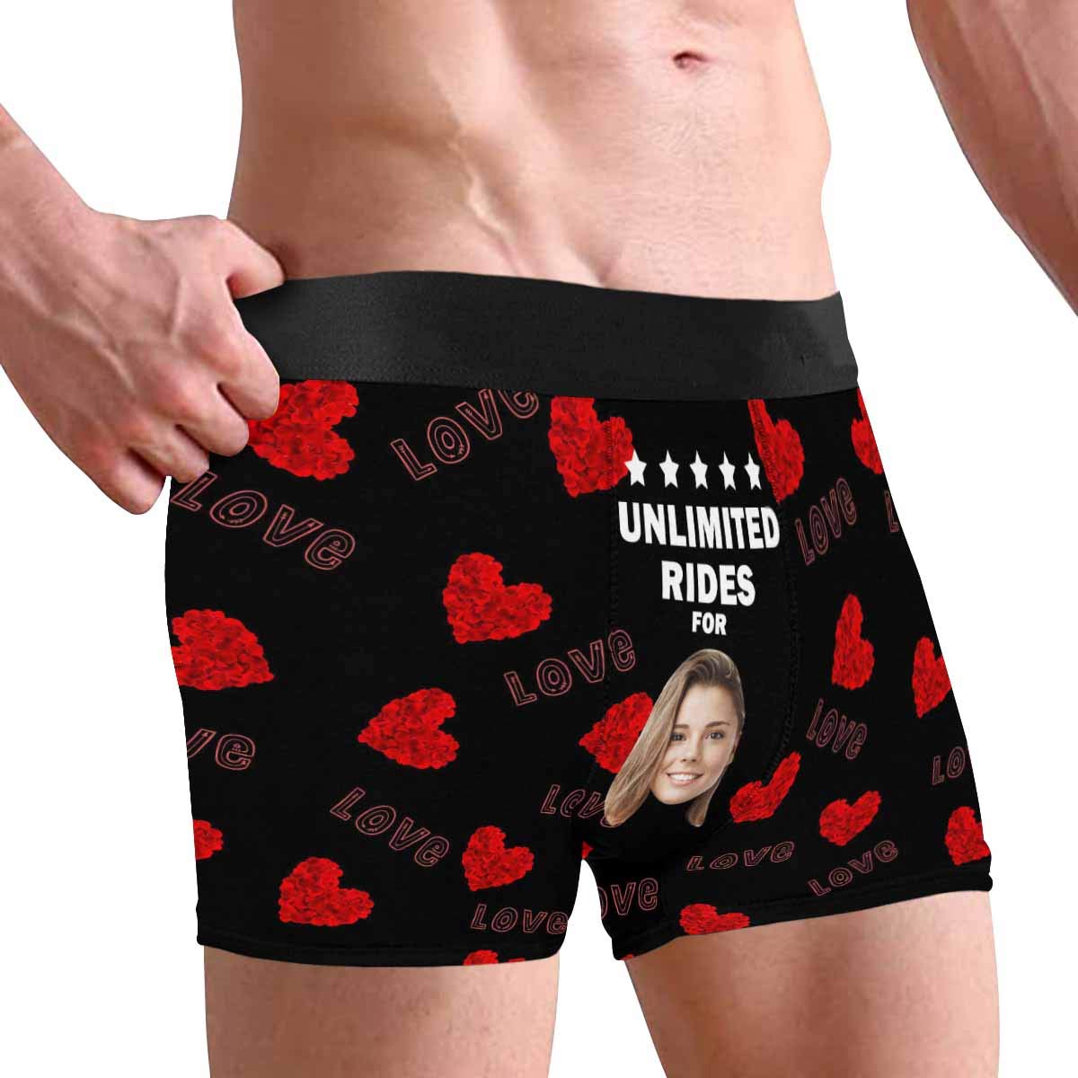 Custom Printed Face Boxer Briefs for Women & Men - Personalized Photo Underwear - Comfortable & Breathable for Everyday Wear, Gifts & Special Occasions