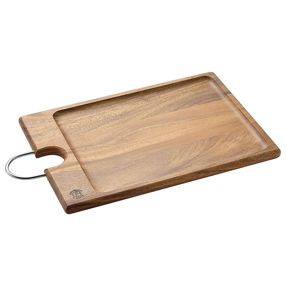 Premium Bamboo Cutting Board with Juice Groove & Non-Slip Feet - Reversible Chopping Board for Kitchen, Serving Tray for Breakfast in Bed, Charcuterie Board for Entertaining - Eco-Friendly & Durable