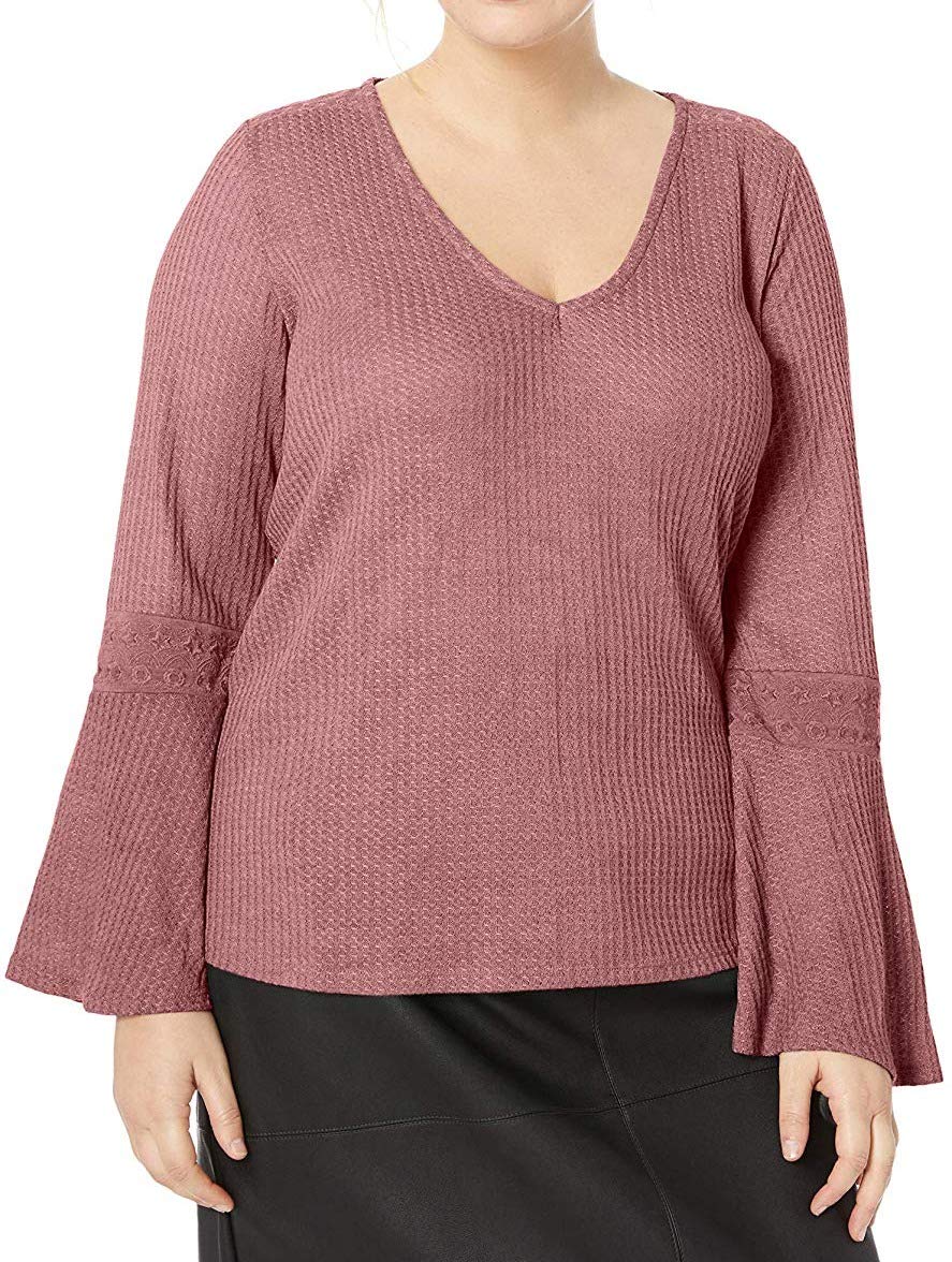 Lucky Brand Women's Plus Size Waffle Thermal Top - Soft Long Sleeve Shirt for Winter Warmth - Perfect for Layering, Outdoor Activities & Casual Wear
