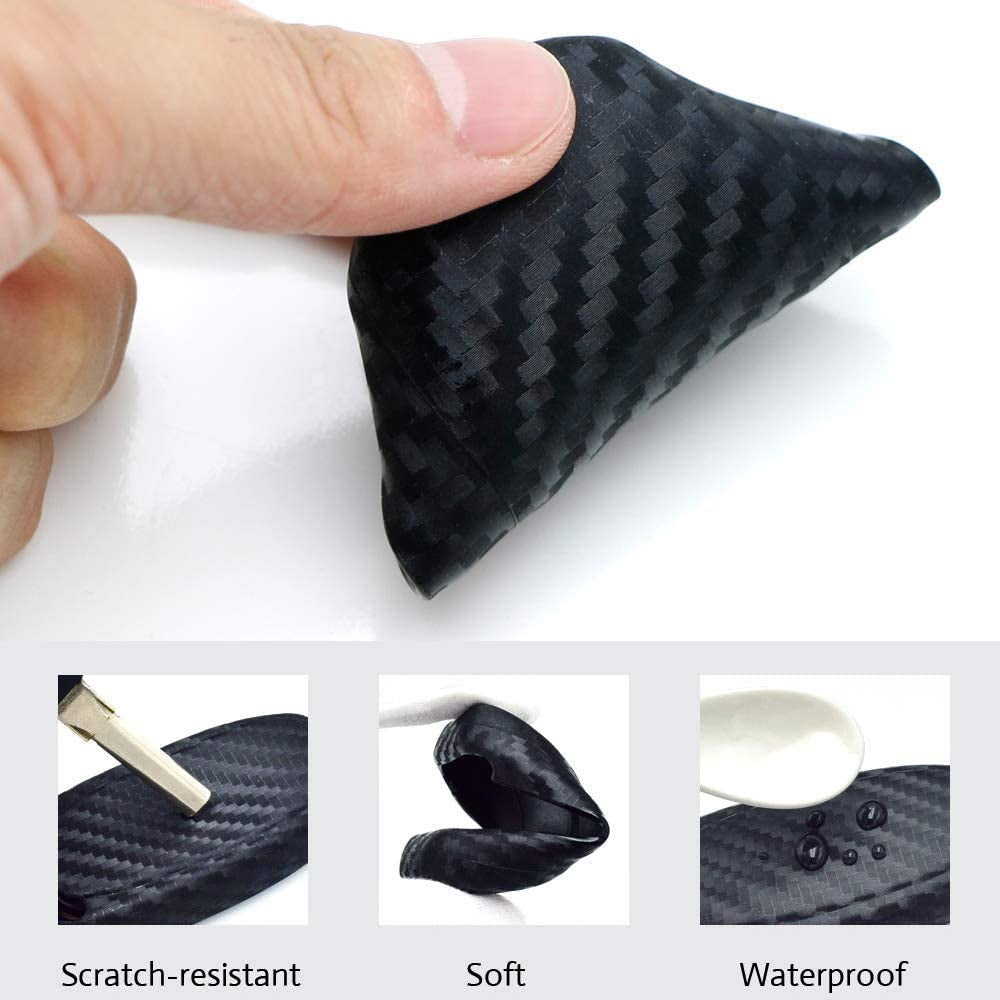 Premium Carbon Fiber Style Silicone Key Fob Cover for Mercedes-Benz C/E/S/G/CL Class (Gen1 Keyless Entry) - Durable Protection & Stylish Accessory for Car Keys