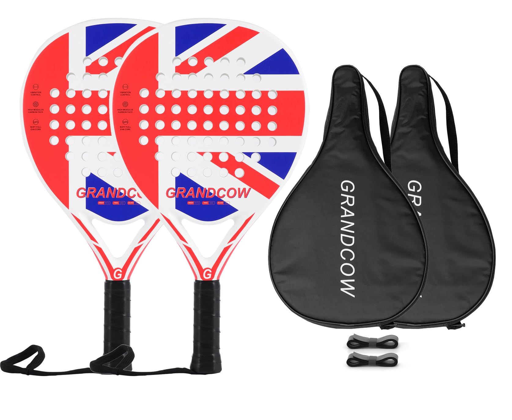 Premium Carbon Fiber Padel Racket - Lightweight Power Tennis Paddle for Paddleball | Perfect for Outdoor & Indoor Court Sports, Training & Competitive Play