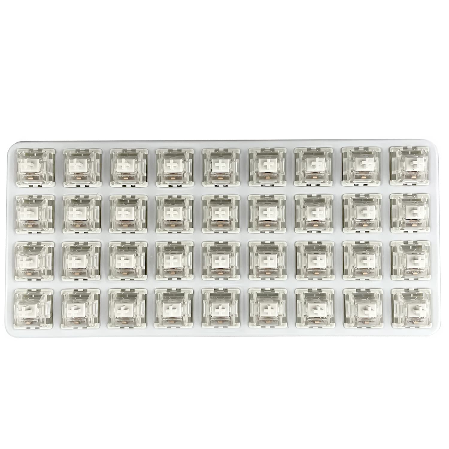 Gateron G White Pro Switches - 72pcs Linear RGB for Gaming Keyboard - Smooth Typing & Gaming