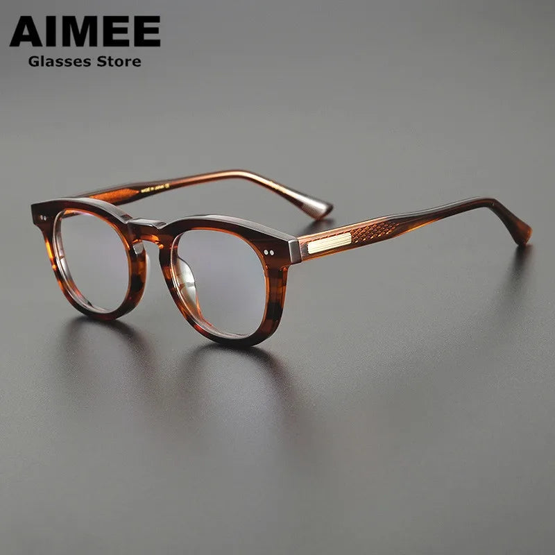 Unisex Square Thick Acetate Full Rim Eyeglasses 14322 - Stylish & Durable Frames for Men & Women | Perfect for Work, Reading & Fashion Accessories