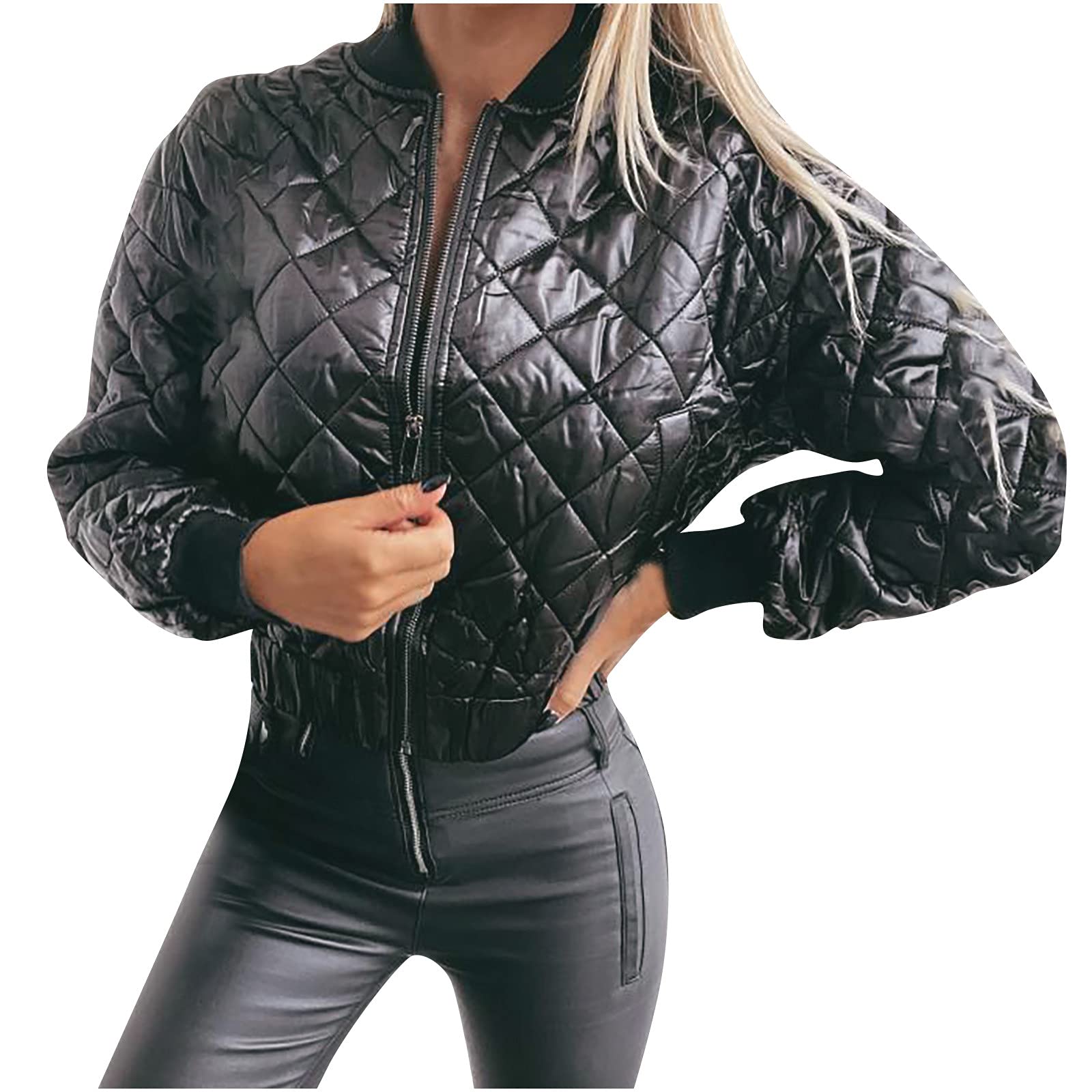 Women's Fleece Lined Hooded Zip Up Jacket - Warm Long Sleeve Casual Coat & Work Blazer for Office, Outdoor, Travel & Fall Winter Wear