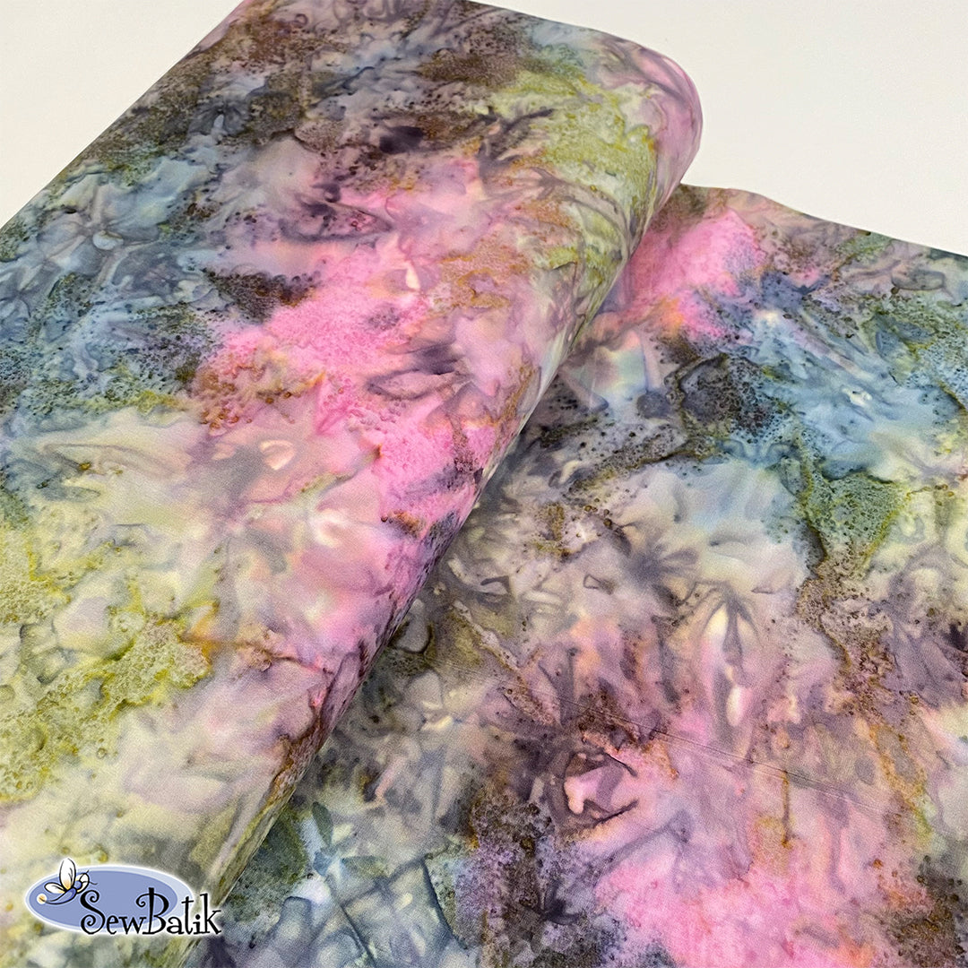 112 Wide Batik Hand Dyed Nutmeg Rose Fabric - Premium Cotton for Quilting, Dressmaking & Home Decor