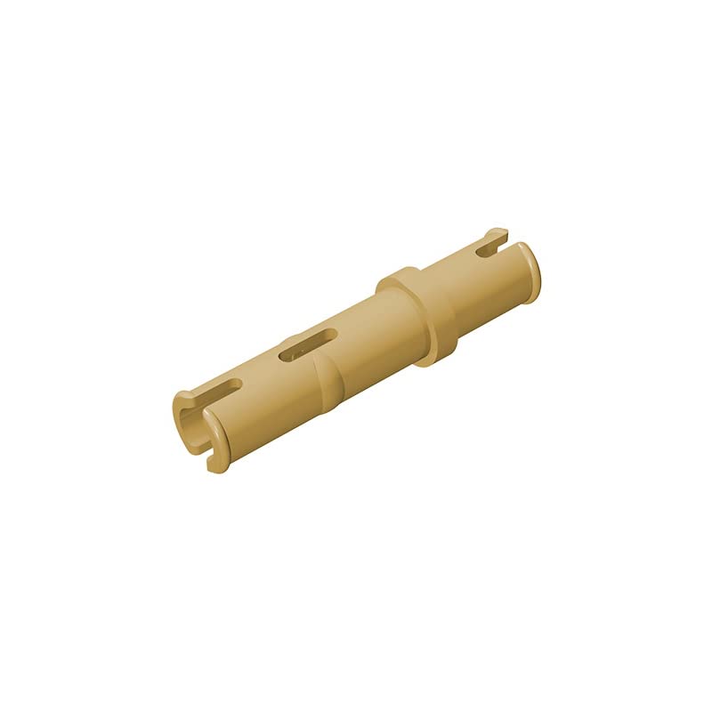 Gobricks GDS-891 3L Pin Without Friction Ridges - Compatible with Lego 32556 & Major Brick Brands - 50PCS Tan Building Blocks for DIY Projects - Perfect for Technic Models, Robotics, and Engineering Toys