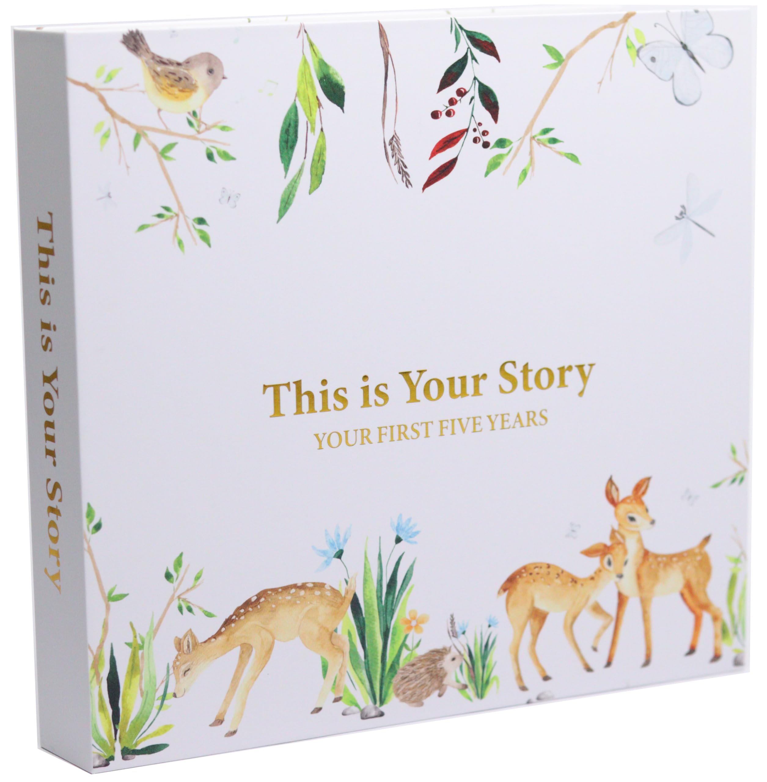 SNUGGLY CUB Baby Memory Book for Boys & Girls - First 5 Years Baby Scrapbook Album with Milestone Tracker - Gender Neutral Modern Baby Keepsake Journal - Perfect for Baby Showers, 1st Birthday Gifts & Family Memory Preservation