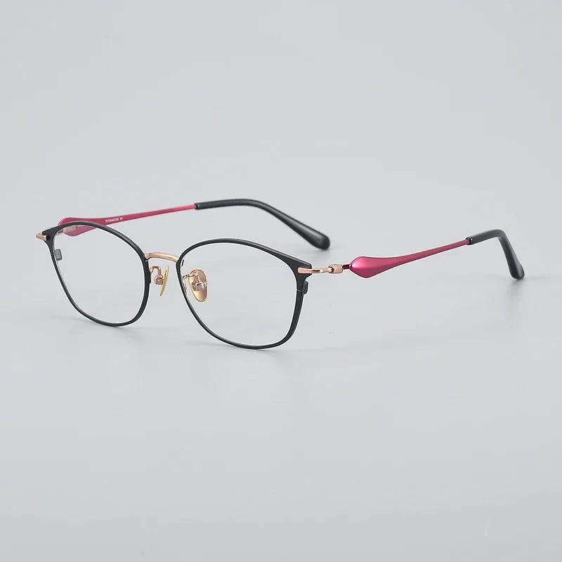 Aror Unisex Full Rim Big Square Oval Acetate Titanium Eyeglasses 44912 - Stylish & Lightweight Frame for Men & Women - Perfect for Reading, Working & Fashion Accessories