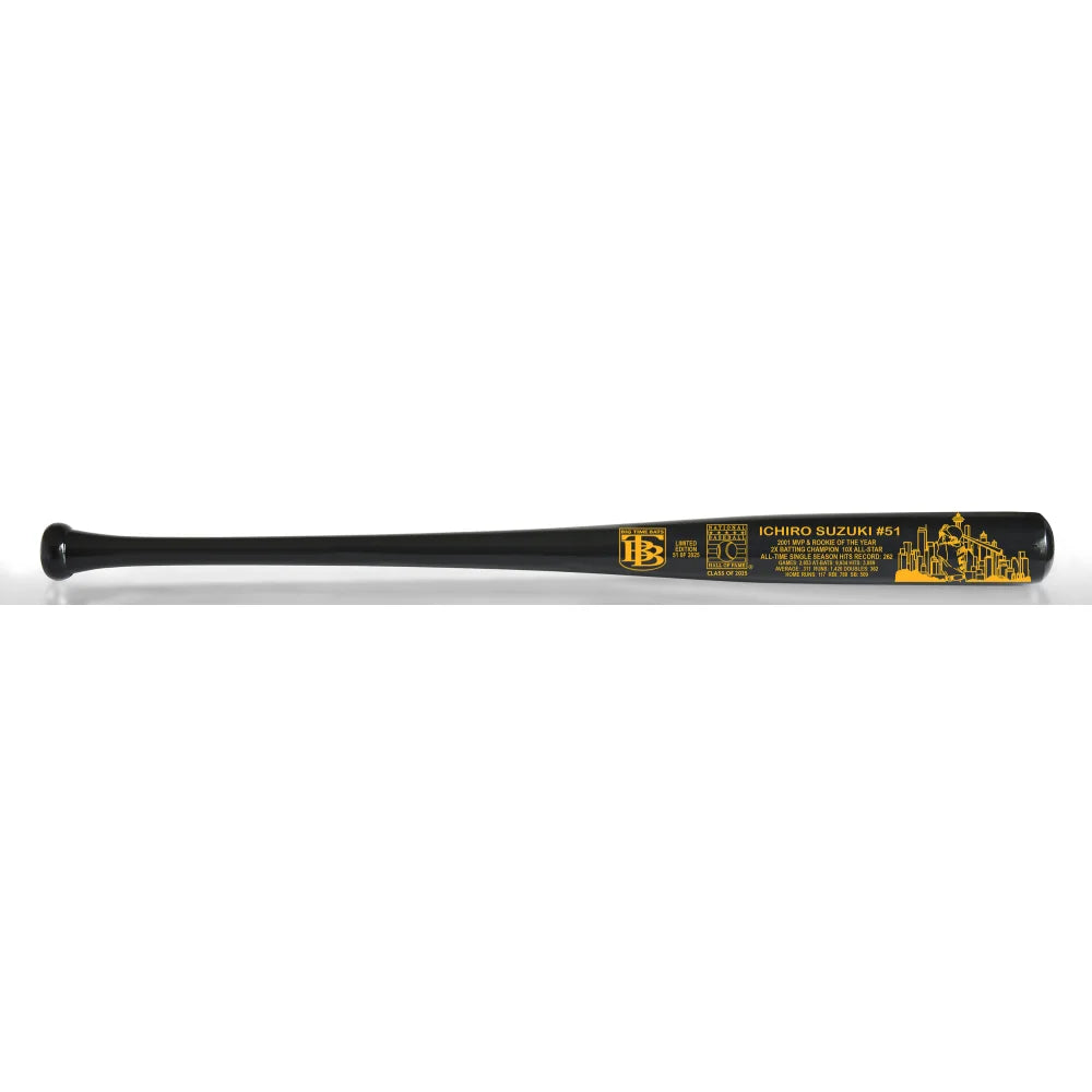 Ichiro Suzuki 2025 Cooperstown Hall of Fame Seattle Mariners Black Maple Baseball Bat #D/2024 - Limited Edition Collectible for Baseball Fans & Memorabilia Display