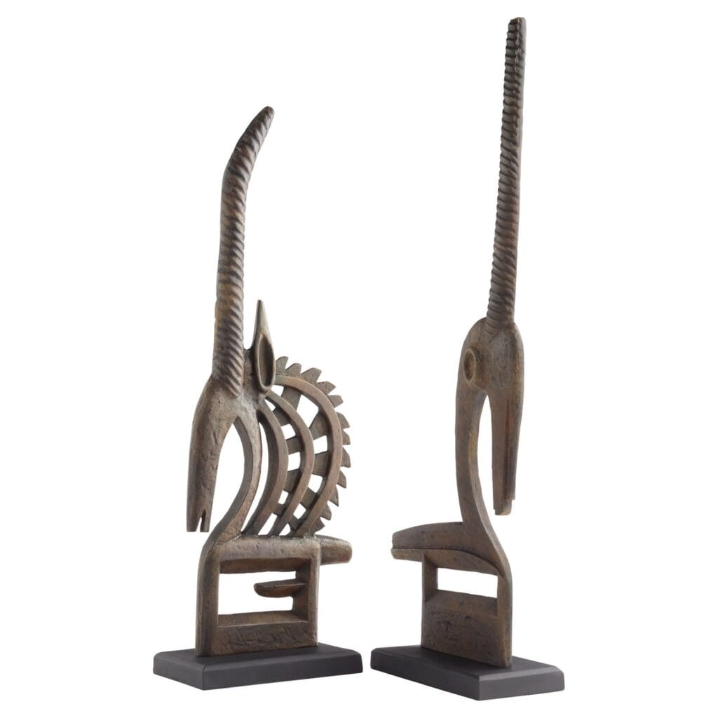 Handcrafted Cyan Design 11671 Antelope Chi Wara Wooden Statue - Rustic African Tribal Home Decor for Living Room, Bedroom & Office