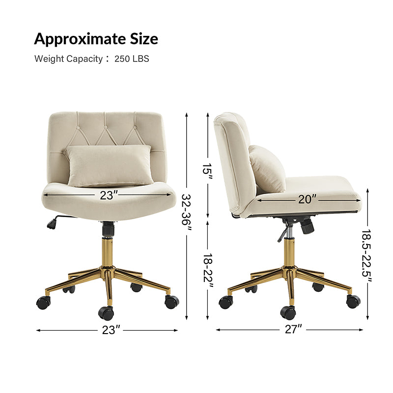 Norm Modern Flannel Adjustable Office Chair - Ergonomic Desk Chair for Home & Office Workspace, Perfect for Long Hours of Sitting