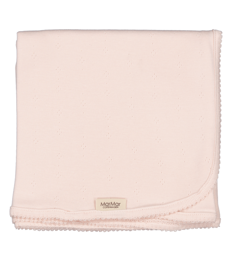 MarMar Copenhagen Pink Dahlia Pointelle Modal Alida Blanket - Ultra Soft Knit Throw for Cozy Sofa, Bed & Nursery Decor