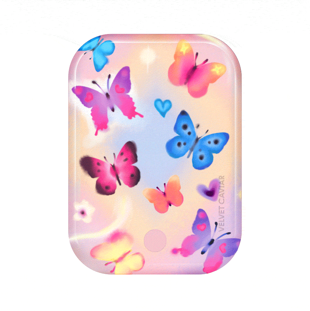 Aura Butterfly MagSafe Battery Pack - 5000mAh Portable Charger for iPhone 12/13/14 Pro Max - Wireless Magnetic Power Bank with LED Display | Perfect for Travel, Work & Outdoor Activities