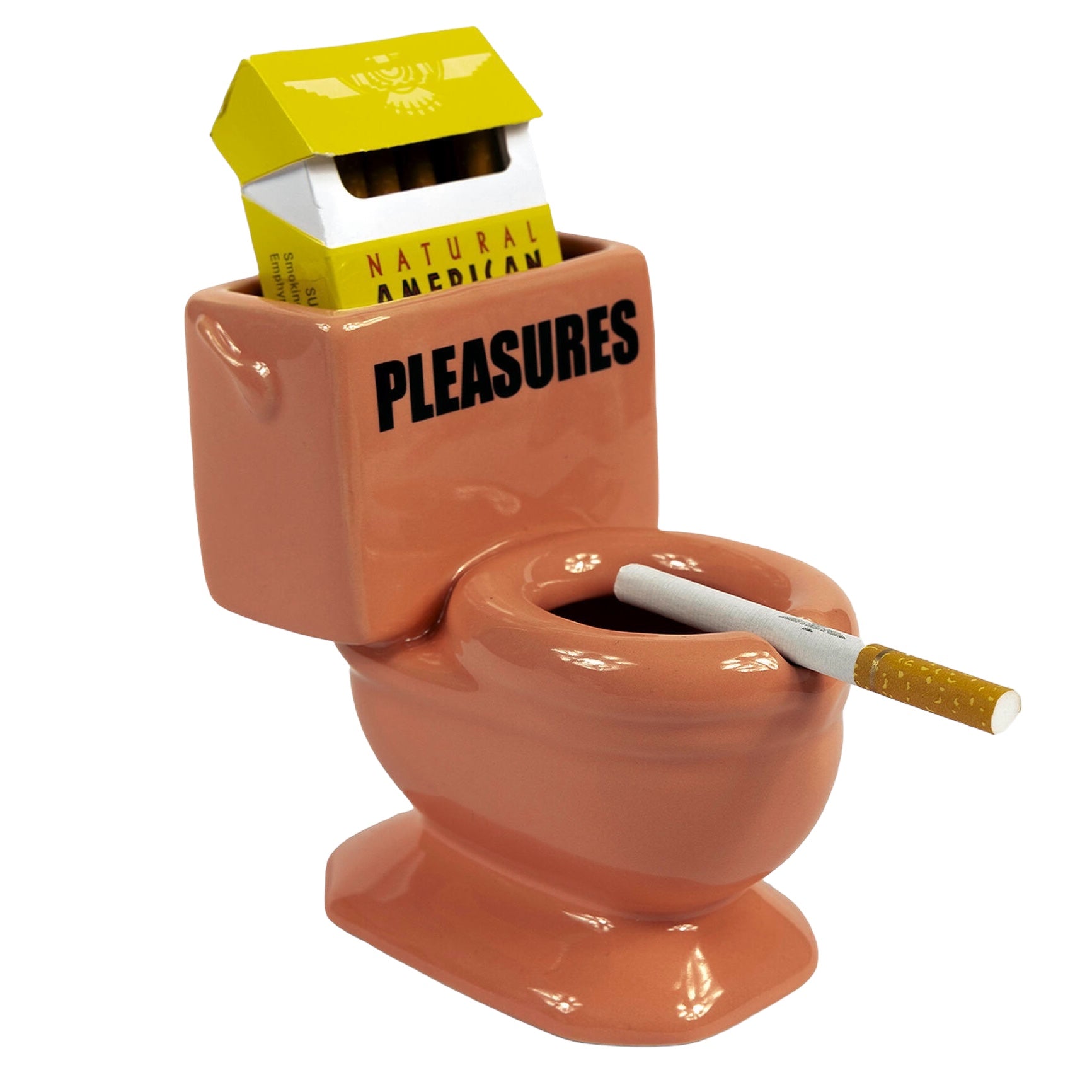Pink Pleasures Toilet Ashtray - Stainless Steel Bathroom Cigarette Holder for Home, Office & RV Use