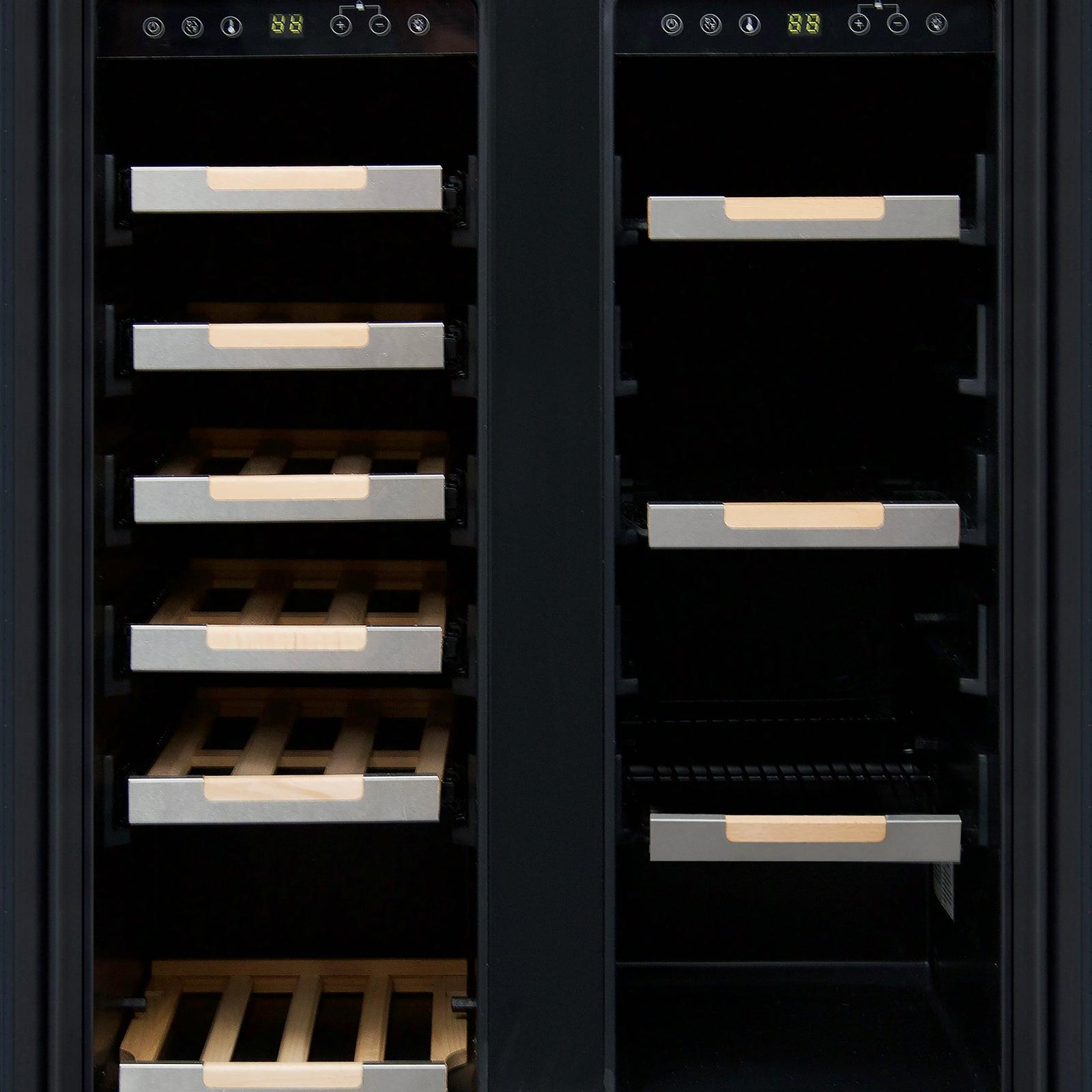 Avanti Elite WBE1956Z3S Stainless Steel Side by Side Wine and Beverage Cooler - Holds 19 Bottles & 56 Cans (12 oz) - Perfect for Home Bars, Restaurants, and Entertaining Guests