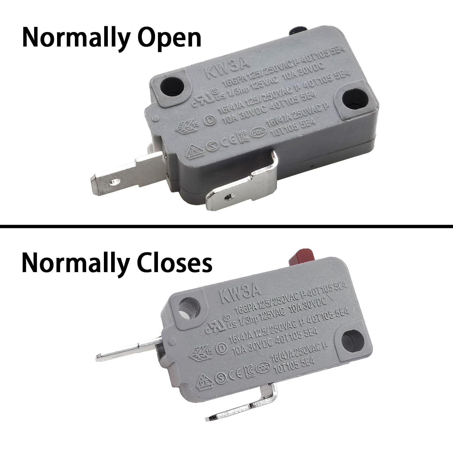 KW3A Microwave Oven Door Switch 16A 125/250V - 2 Normally Open & 1 Normally Closed Contacts - Replacement Part for Microwave Repair - Perfect for Home Appliance Maintenance and DIY Fixes