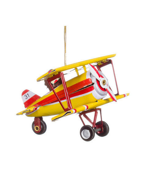 Double Decker Airplane Model - Vintage Biplane Decorative Ornament for Home, Office & Aviation Enthusiasts | Perfect for Bookshelf Display, Desk Decor, and Aviation Themed Gifts