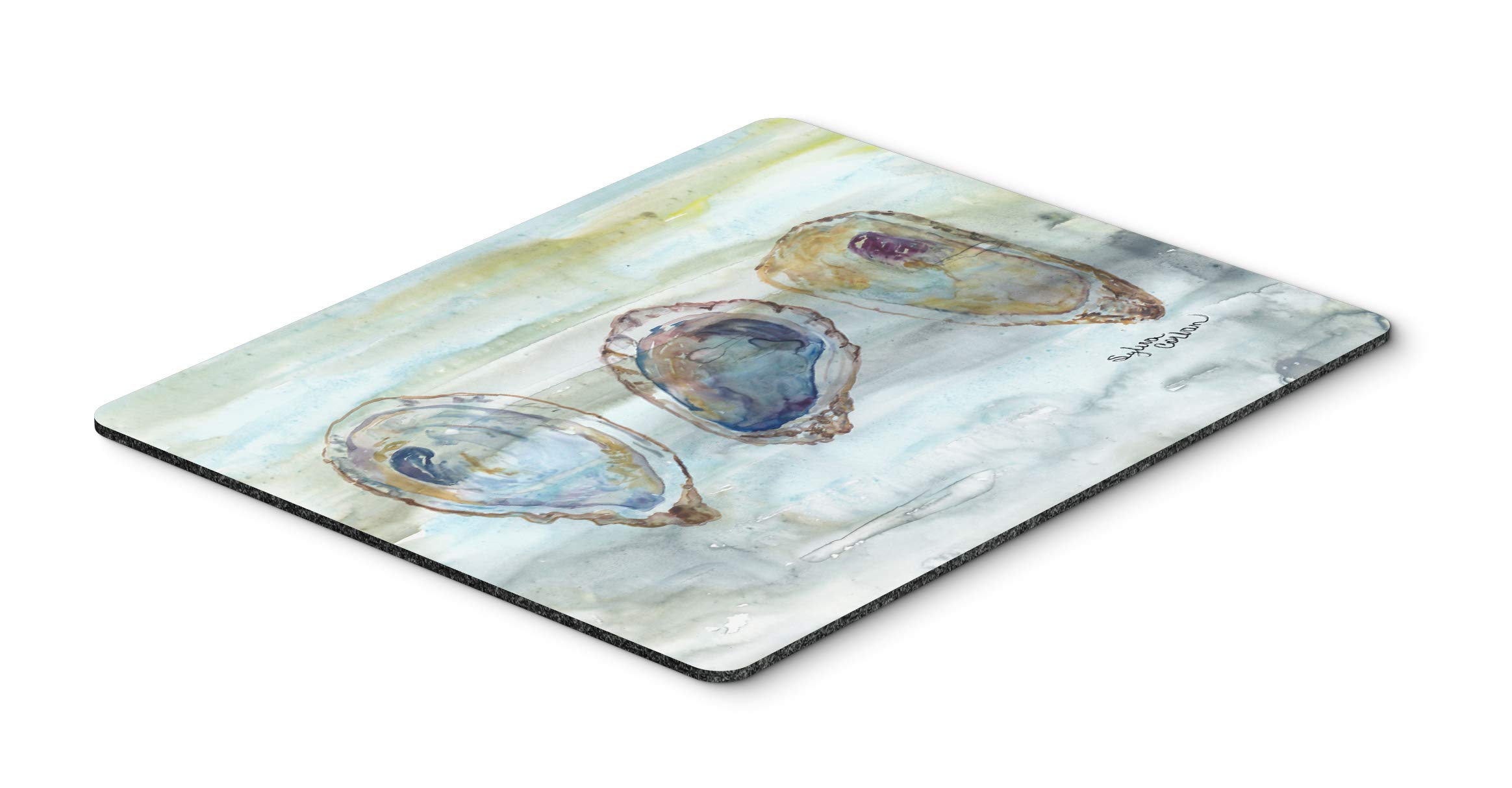 Caroline's Treasures SC2001MP Watercolor Oysters Mouse Pad - Large Washable Non-Slip Desk Mat for Home Office, Gaming & Computer Work | Perfect for Laptops, Hot Pads & Trivets | Ideal Workspace Accessory for Professionals & Gamers