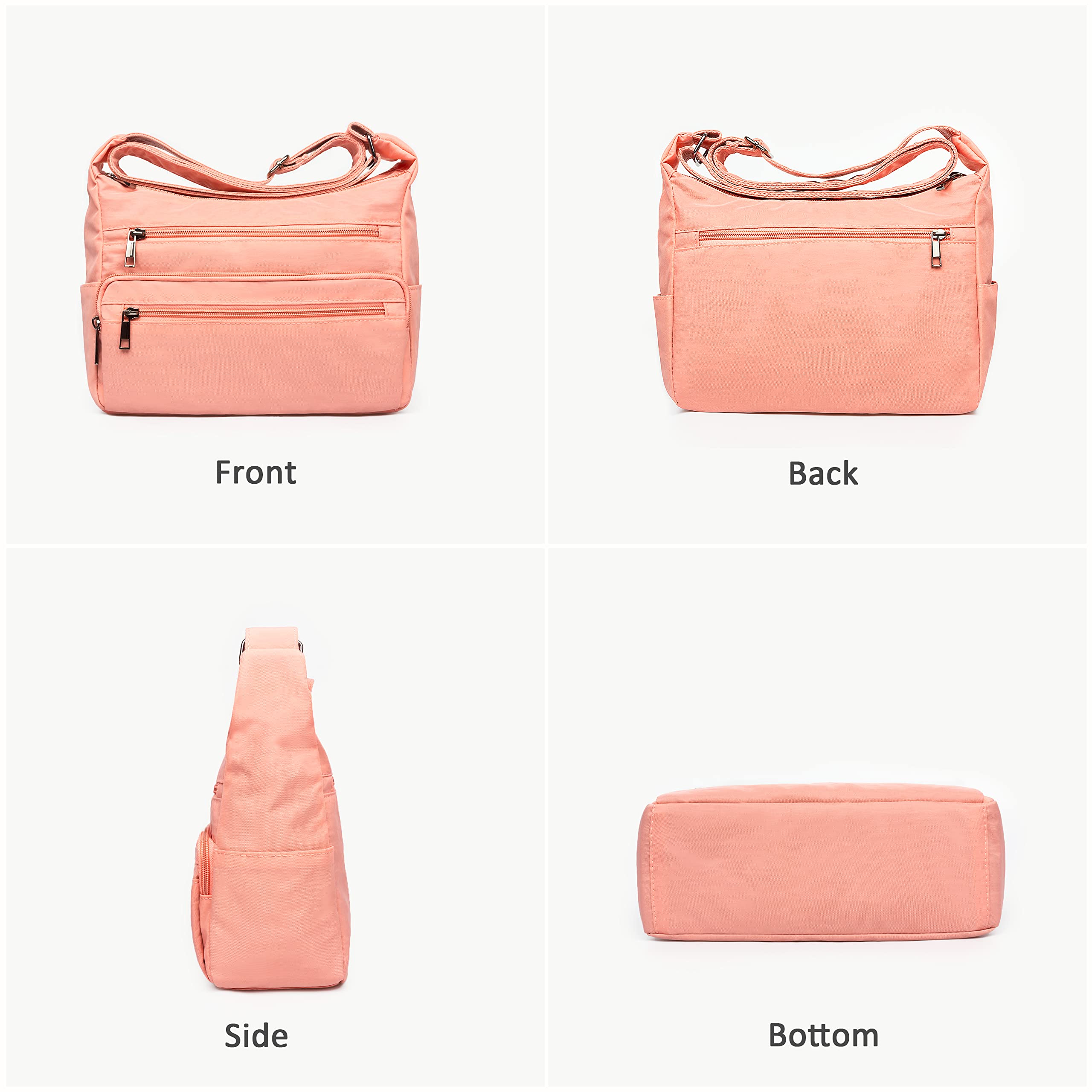 VOLGANIK RFID Blocking Crossbody Bag for Women - Anti-Theft Travel Purse with Multiple Pockets, Lightweight Nylon Fabric (Perfect for Daily Commute, Shopping & International Travel)
