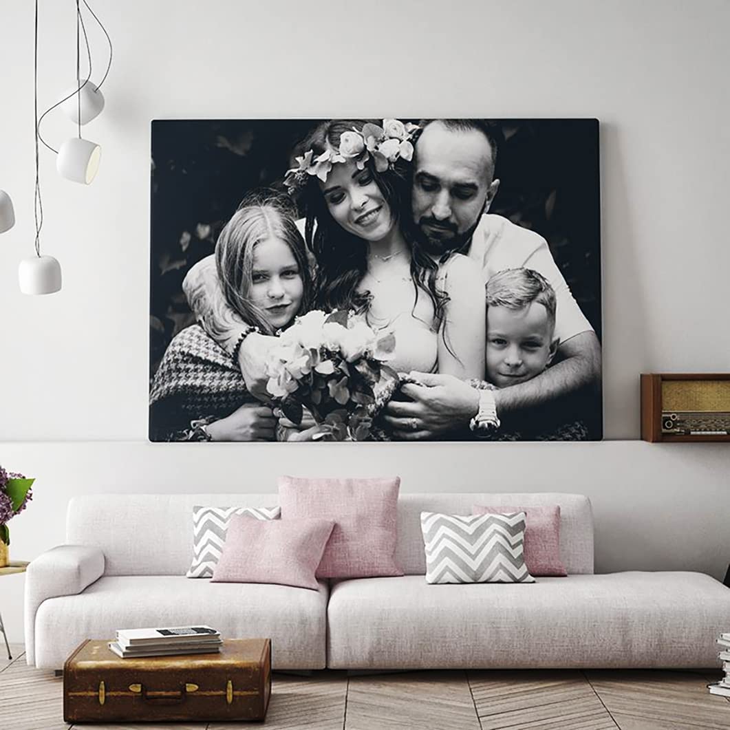 Custom Large Canvas Wall Art for Living Room & Bedroom Décor - Personalized Photo Prints, DIY Framed Wall Picture (20x60 Inches) - Perfect for Home Decor, Housewarming Gifts & Family Memories