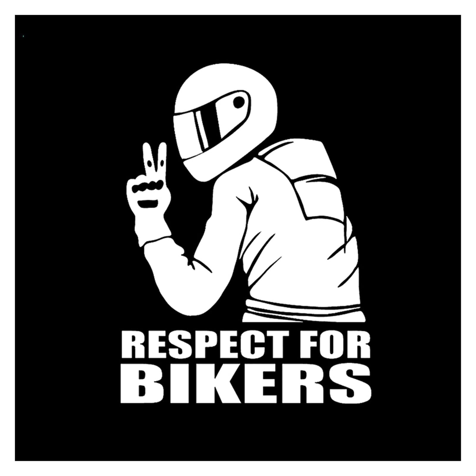 GOUDAN Reflective Car Sticker - Respect for Bikers Warning Decal | Funny Vinyl Car Styling for Safety & Personalization | Perfect for Motorcycle Awareness & Vehicle Customization