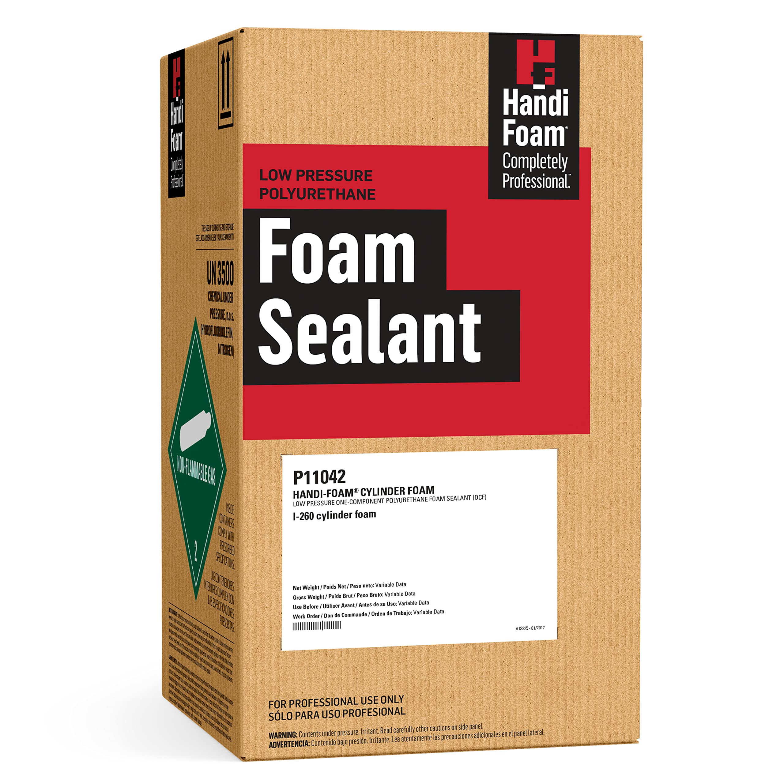 HandiFoam (HFO) I-260 Professional Expanding Foam Sealant Kit with Spray Nozzle & Accessories - Ideal for Home Insulation, Window/Door Sealing & DIY Projects