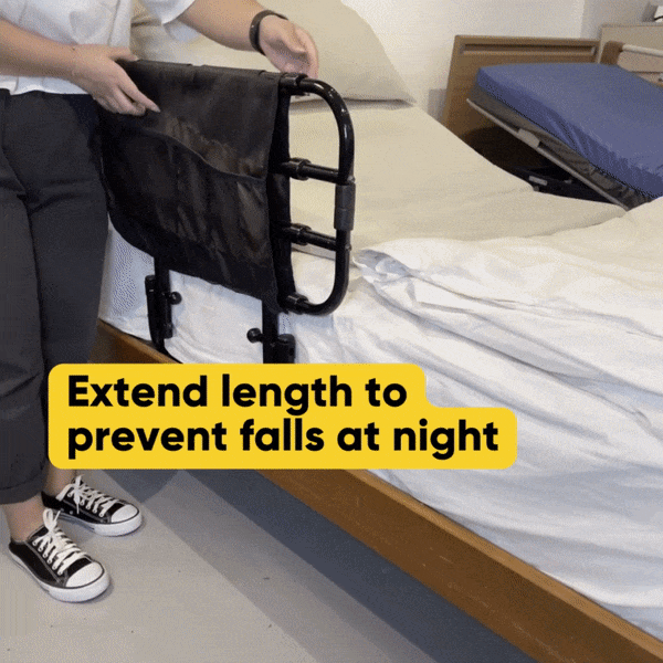 Stander EZ Adjust Bed Rail for Fall Prevention - Safety Bed Assist Handle for Elderly & Seniors - Home Healthcare Mobility Aid for Hospital, Nursing Home & Bedside Use