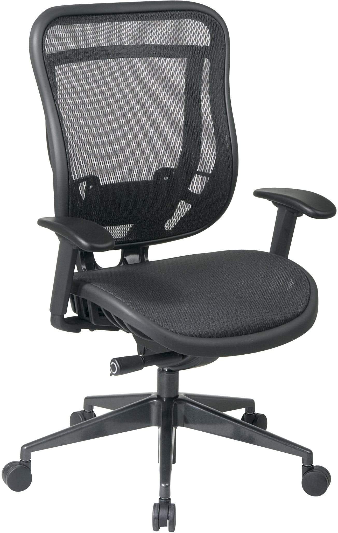 Space Seating® Executive High Back Mesh Chair with Gunmetal Base - Ergonomic Office Chair for Home & Business, Perfect for Long Hours of Work or Gaming