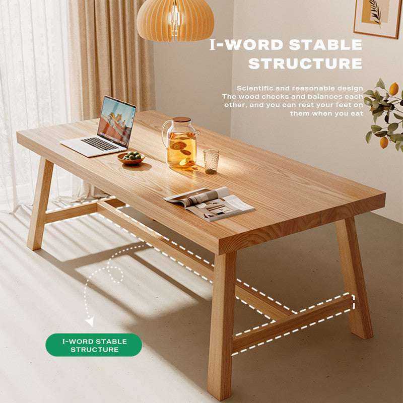 1.4M Solid Wood Square Dining Table - Modern Kitchen Furniture for Small Spaces & Family Gatherings