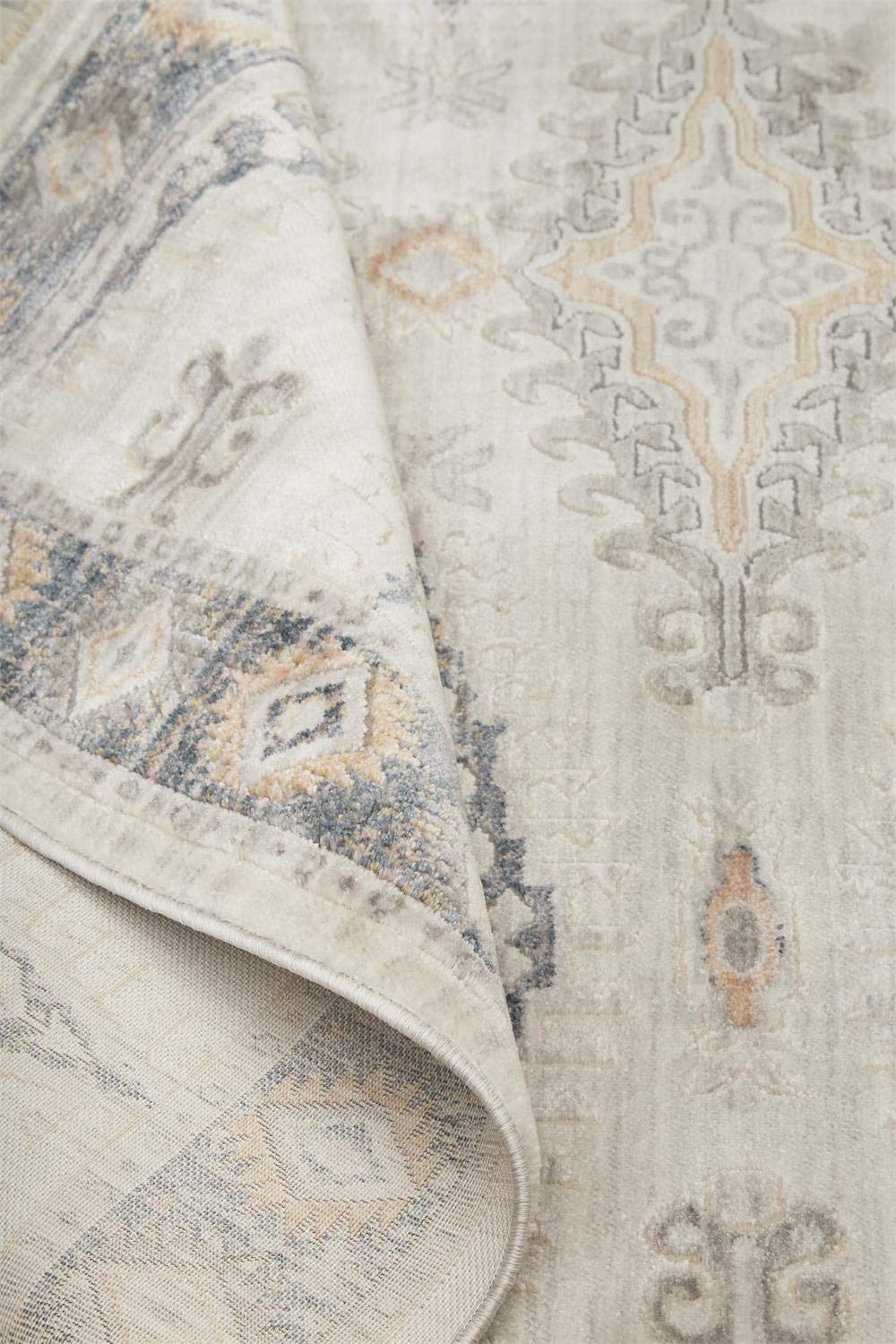 Feizy Rugs Kyra Collection Transitional Medallion Area Rug - 9'x12'7