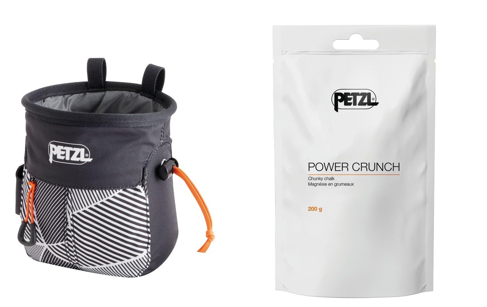 Petzl SAKAPOCHE Chalk Bag - Ergonomic Rock Climbing Chalk Bag with Zippered Pocket for Gym, Sport & Traditional Climbing | Perfect for Bouldering, Training & Outdoor Adventures