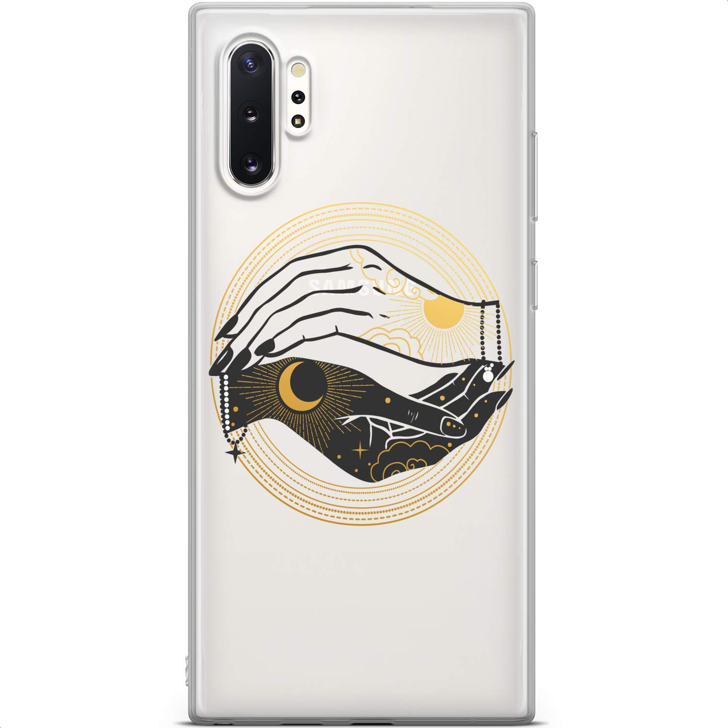 Celestial Slim Spiritual Phone Case for Samsung Galaxy S24/S23 Ultra/S22 5G Plus/S21 FE/S20/S10 - Protective TPU Bohemian Aesthetic Silicone Cover with Yin Yang Design for Women | Perfect for Daily Use, Travel & Yoga