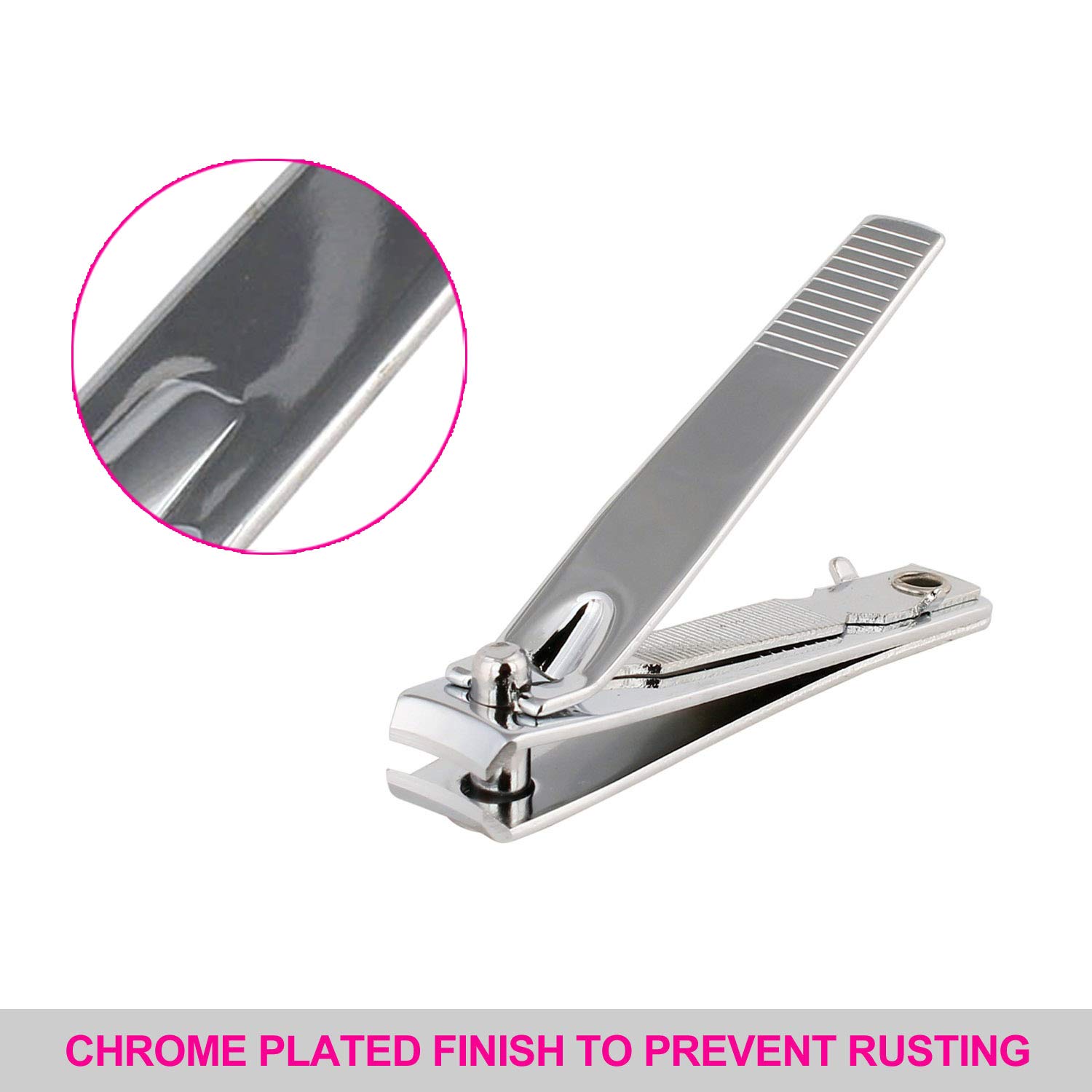 Premium Vega Small Nail Clipper - Stainless Steel Fingernail & Toenail Trimmer with Non-Slip Grip - Perfect for Travel, Home, and Salon Use