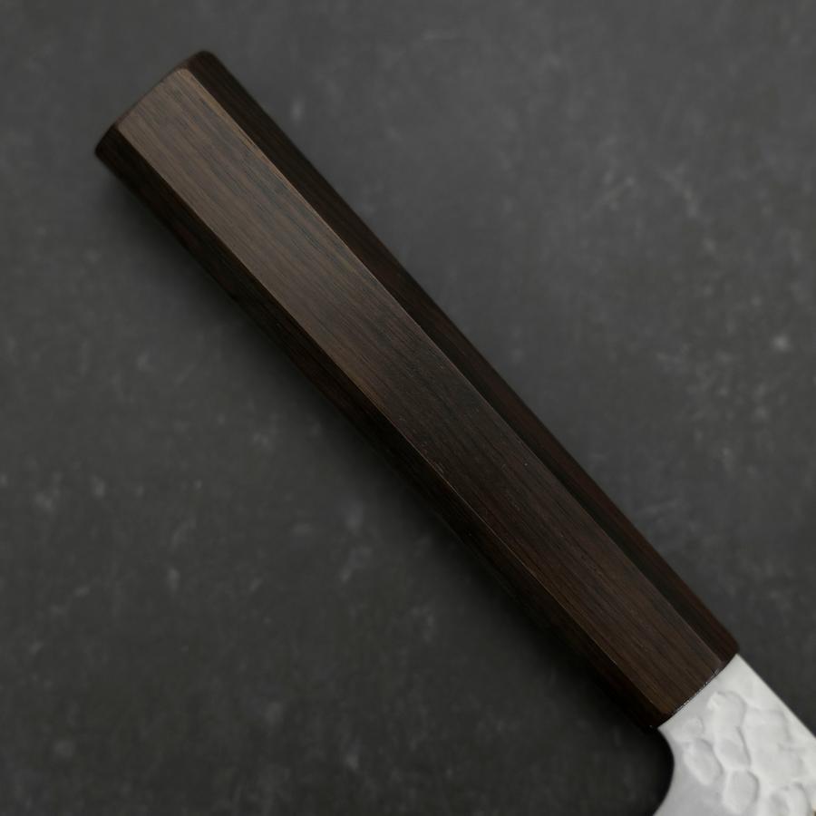 Premium Santoku Knife 7-inch VG-10 Stainless Steel Blade with Hammered Tsuchime Finish & Ebony Wood Handle - Perfect for Slicing, Dicing, and Chopping Vegetables, Meat, and Fish