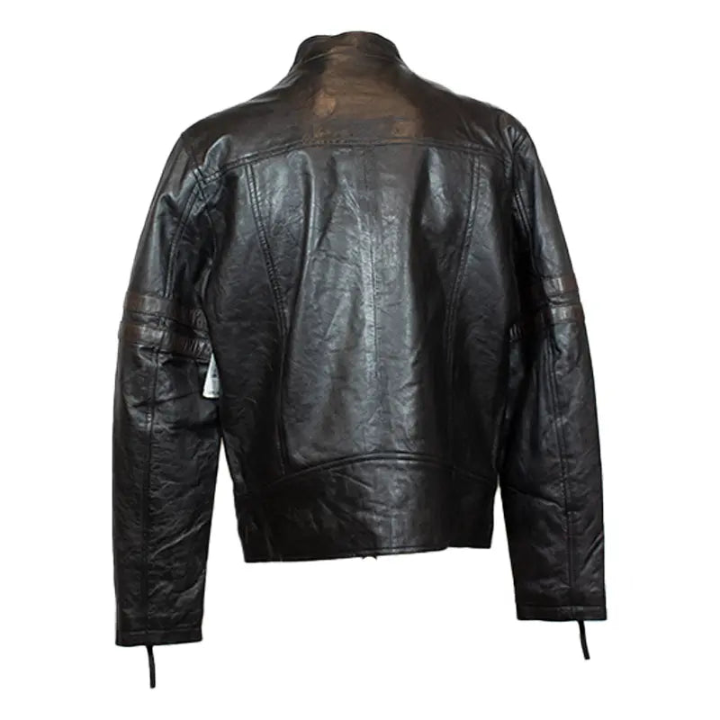 BOL Men's Zip Up Genuine Lamb Leather Jacket - Stylish & Durable for Casual Outings & Motorcycle Rides